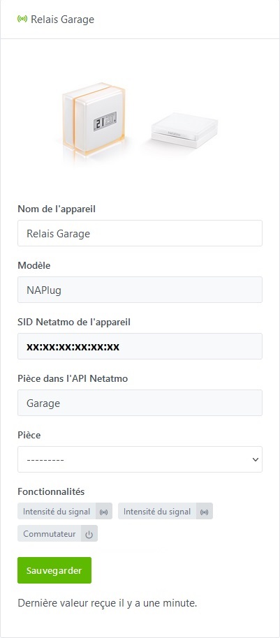 Integration Netatmo - Découverte NAPlug