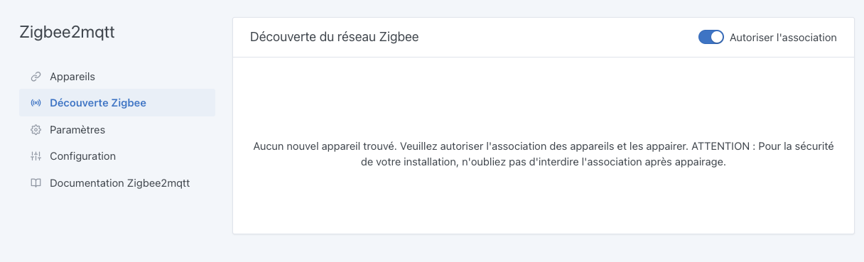 Autoriser l'association